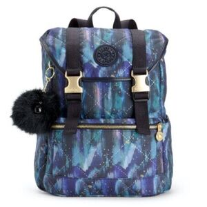 Kipling - City Pack Small Backpack -  Aurora Borealis Print - Like New